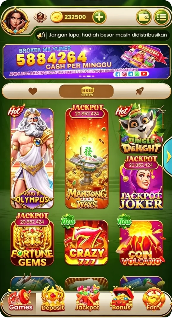 Screenshot Review Aplikasi 62vip nomor 1